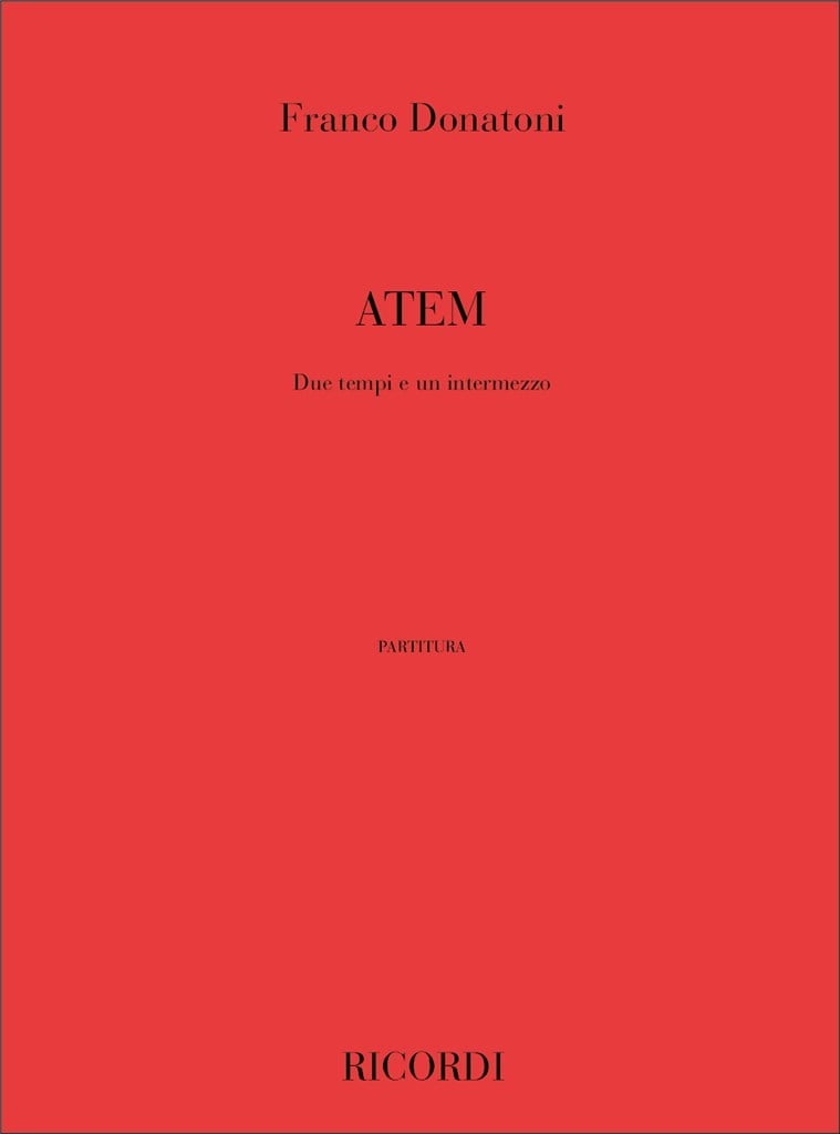 Atem, Due Tempi E Un Intermezzo